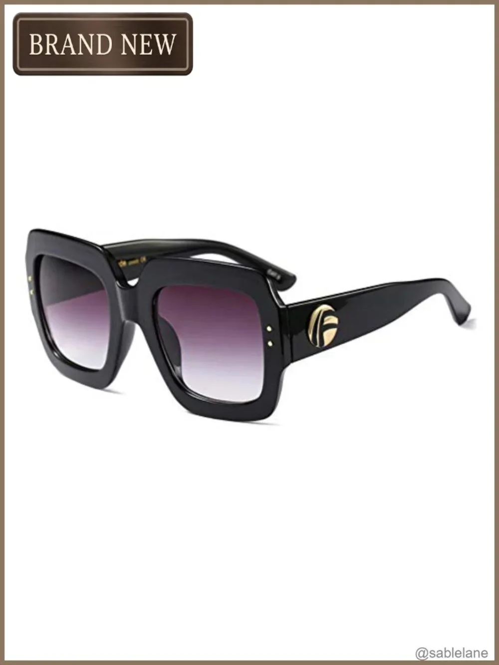 Retro Oversized Square Sunglasses for Women UV Protection Stylish Shades